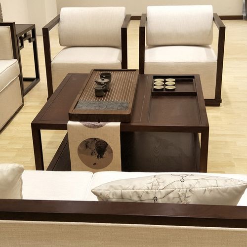 新中式禅意沙发组合简约现代中式小户型客厅布艺实木沙发家具定制